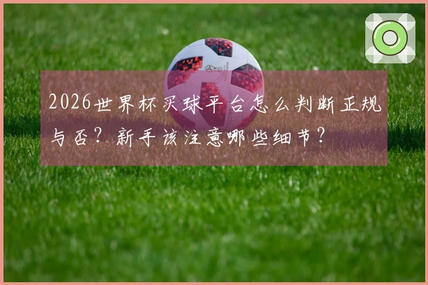 2026世界杯买球平台怎么判断正规与否？新手该注意哪些细节？